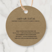 Handgemaakt met Love Etsy Home Crafter Craft Show Bedankjes Labels (Achterkant)