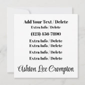 Handgemaakt met Love Flat Kaart (Achterkant)