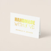 Handgemaakt met Love Handmade Shop Info Note Folie Kaarten (Voorkant)
