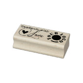Handgemaakt met Love Heart Eenvoudig Stijlvol Logo Rubberstempel (Stempel)