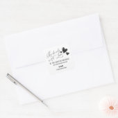 Handgemaakt met Love Hearts Script Etsy Home Craft Vierkante Sticker (Envelop)