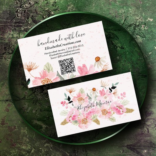 Handgemaakt met Love Home Crafter QR Code Visitekaartje