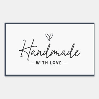 Handgemaakt met Love Home Made Crafts Koken Rechthoekige Sticker