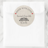 Handgemaakt met Love Jam Label Hearts (Tas)