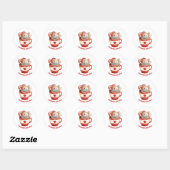 Handgemaakt met Love Kerst sticker (Vel)