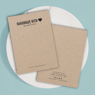 Handgemaakt met Love Kraft Earring Display Kaart