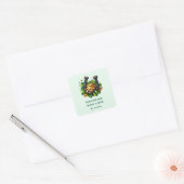 Handgemaakt met Love Lucky Hoefijzer en gouden mun Vierkante Sticker (Envelop)