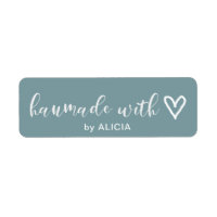 Handgemaakt met Love | Monogramlabel voor deegware