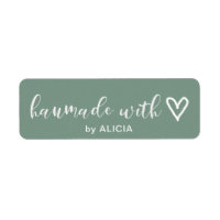 Handgemaakt met Love | Monogramlabel voor deegware