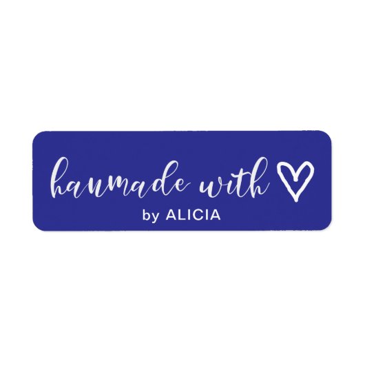 Handgemaakt met Love | Monogramlabel voor deegware Etiket (Voorkant)
