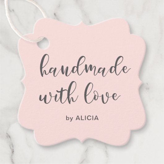 Handgemaakt met Love Pastel Product Labels (Voorkant)