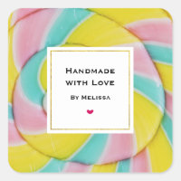 Handgemaakt met Love Pastel Rainbow Spiral Snoep
