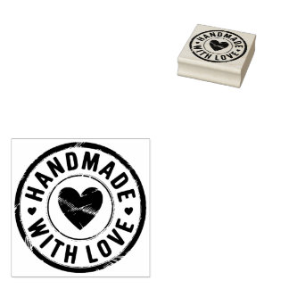 Handgemaakt met Love Rubber Stamp Rubberstempel