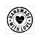 Handgemaakt met Love Rubber Stamp Rubberstempel (Afrduk)