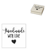 Handgemaakt met Love Rubberstempel (Gestempeld)
