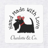 Handgemaakt met Love Scottie Dog Cute Personated Labels (Design 1)