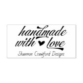 Handgemaakt met Love  Script Rubberstempel (Afrduk)