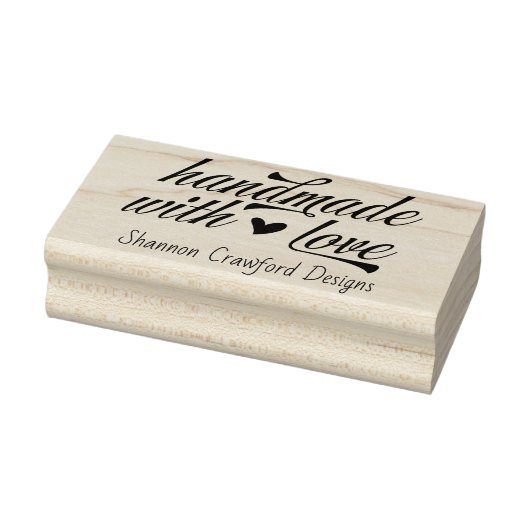 Handgemaakt met Love  Script Rubberstempel (Stempel)