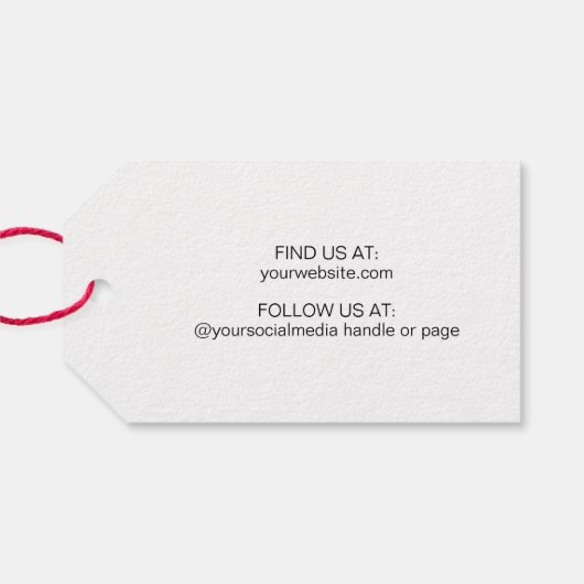 Handgemaakt met Love Script Typografie Cadeaulabel (Achterkant Horizontaal)