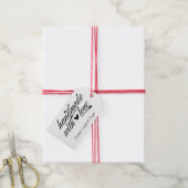 Handgemaakt met Love Script Typografie Cadeaulabel (Met Touw)