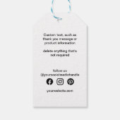 Handgemaakt met Love Script | Voeg je eigen Logo t Cadeaulabel (Achterkant)