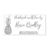 Handgemaakt met Love Small Business Custom Rubberstempel (Afrduk)