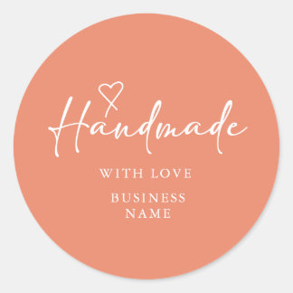 Handgemaakt met Love Small Business Ronde Sticker