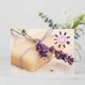 Handgemaakt met Love Soap Maker Business Lavender Bedankkaart (Staand voorkant)