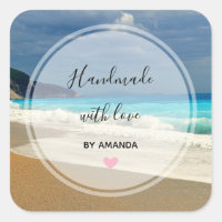 Handgemaakt met Love Turquoise Blue Zee Tropical