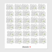 Handgemaakt met Love Vinyl Sticker (Vel)