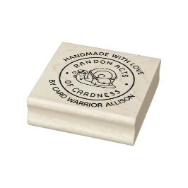 Handgemaakt met Love Wood Art Stamp Rubberstempel