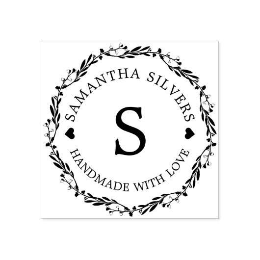 Handgemaakt met op maat gepersonaliseerd monogram  	rubberstempel (Afrduk)