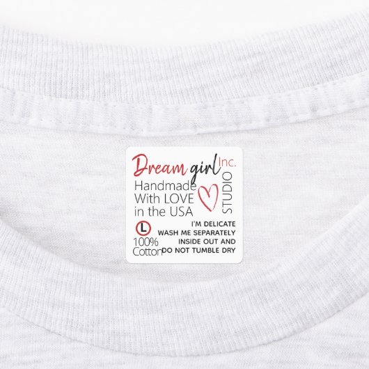 Handgemaakt met persoonlijke liefde labels (Aangebracht)