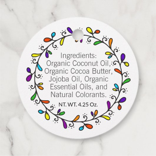 Handgemaakt met Pride Rainbow 🌈Artisan 2-zijdige Bedankjes Labels (Achterkant)