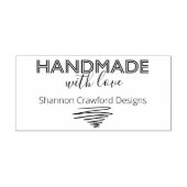 Handgemaakt met Scribble met Love Modern Retro Sig Rubberstempel (Afrduk)