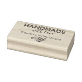 Handgemaakt met Scribble met Love Modern Retro Sig Rubberstempel (Stempel)