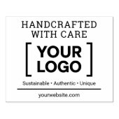Handgemaakt met zorg Custom Logo Website Business Rubberstempel (Afrduk)
