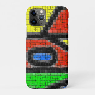 Handgemaakt mozaïek, moderne kunst. iPhone 11 pro hoesje