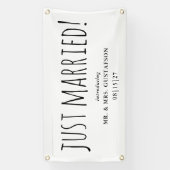 Handgemaakt net getrouwd auto banner (Verticaal)