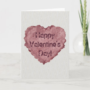 Handgemaakt papier hart 009 feestdagen kaart