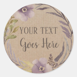  handgemaakt Product floraal met adem Ronde Sticker