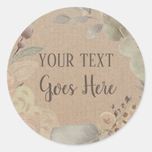  handgemaakt Product floraal met adem Ronde Sticker
