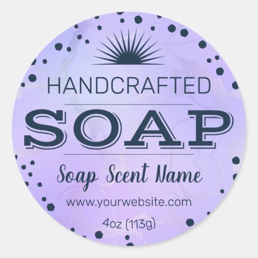 Handgemaakt rond zeeplabel ronde sticker (Voorkant)