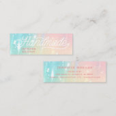 Handgemaakt Schattige Script Kleurrijk Visitekaart Mini Visitekaartje (Voorkant / Achterkant)