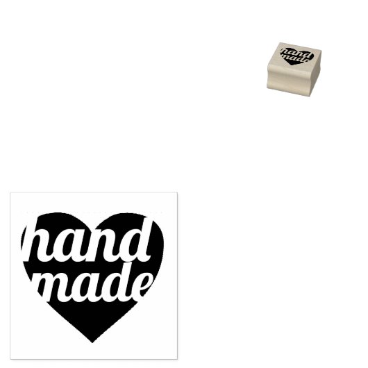 Handgemaakt script — Heart Product Stempel (Gestempeld)
