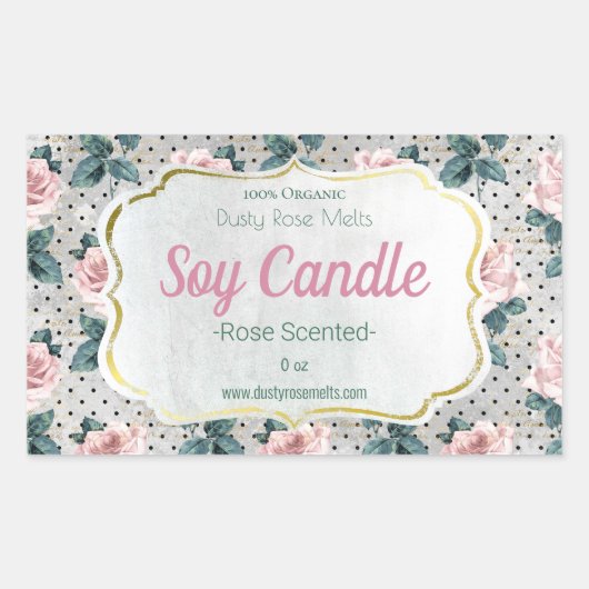  Handgemaakt  Soy Candle Label (Voorkant)