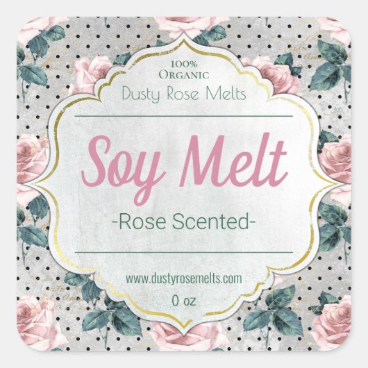  Handgemaakt  Soy Melt Label (Voorkant)