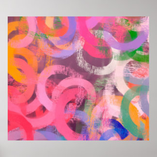 Handgemaakt surrealistisch abstract patroon. Moder Poster