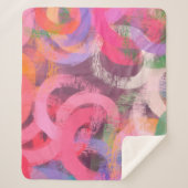 Handgemaakt surrealistisch abstract patroon. Moder Sherpa Deken (Voorkant)