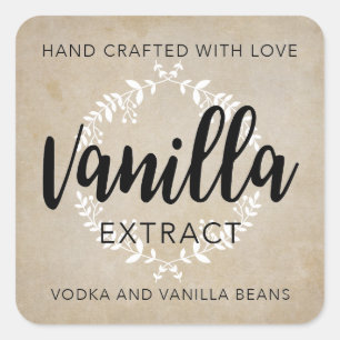 Handgemaakt Vanille Extract label VE001_06sq